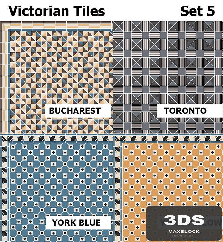 Topcer Victorian Tiles Set5
