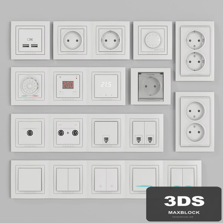 Schneider Electric Unicha sockets and switches