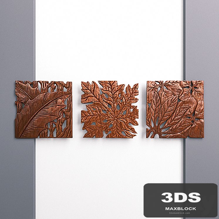 «Autumn Leaves Wall Panel Set»