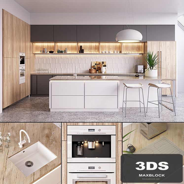 Kitchen Nolte Nature (vray GGX, corona PBR)