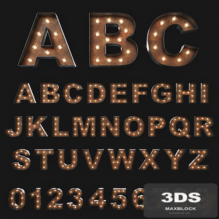 Vintage Marquee Letters / Illuminated letters