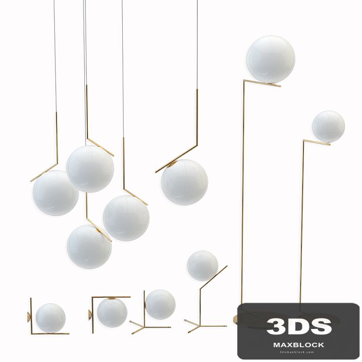 Flos ic lights set gold