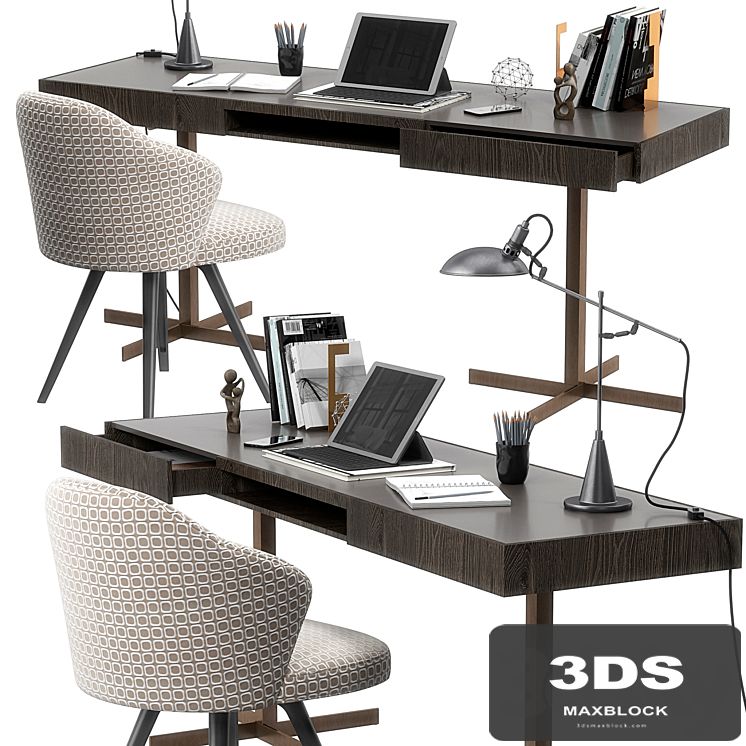 Minotti Close writing desk set