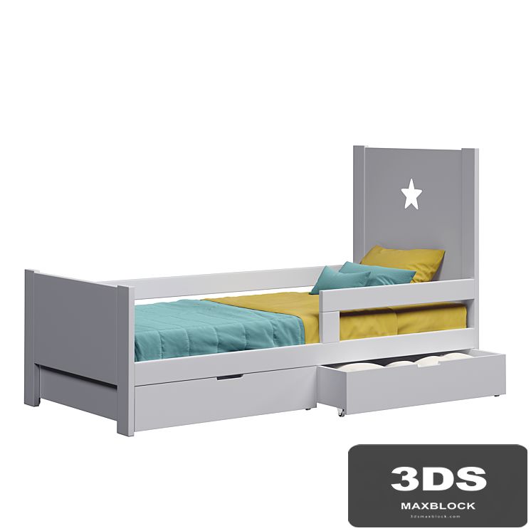 Cot with drawers for storage Dream House Kids