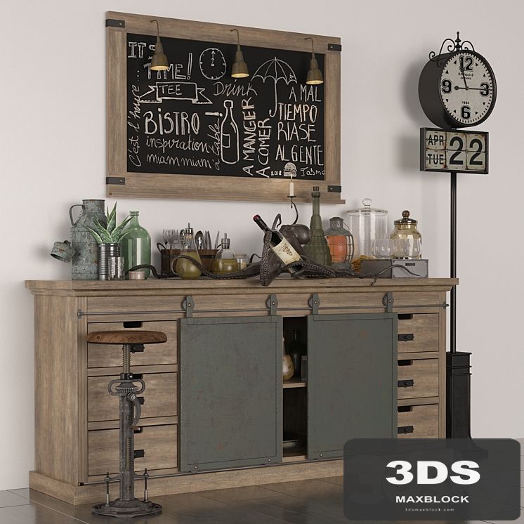 Buffet en manguier massif
