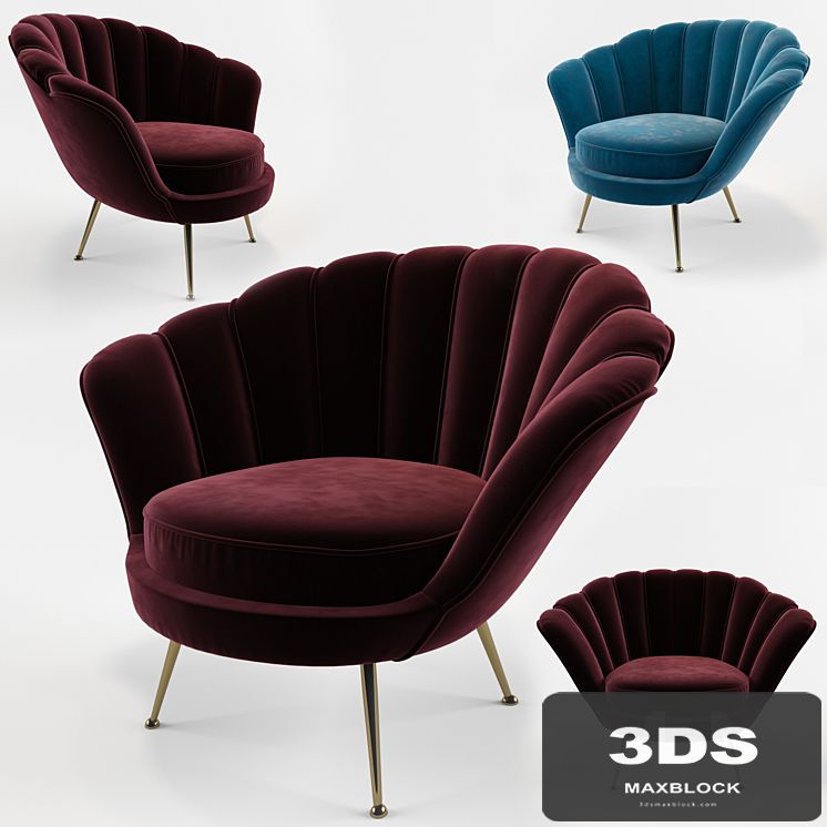 turquoise shell shaped chair,eichholtz