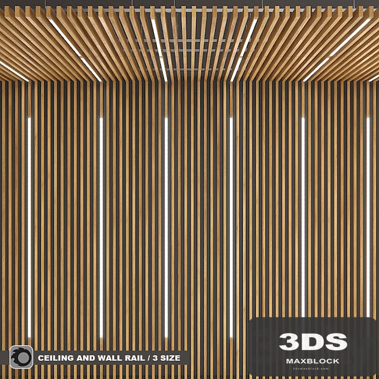 Rack ceiling and wall with built-in lights / TAGinterio
