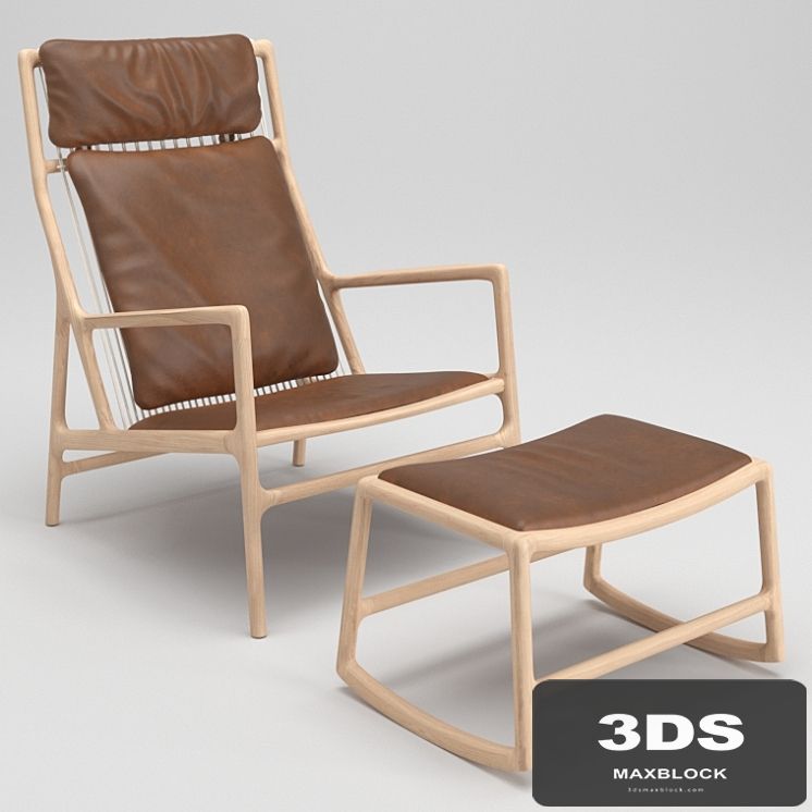 Gazzda Dedo Lounge Chair and Dedo Footstool