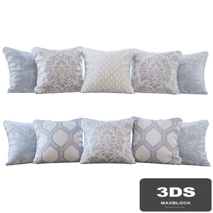 Set of pillows with Jab Damasco 01 fabrics (Pillows Jab Damasco 01 YOU)