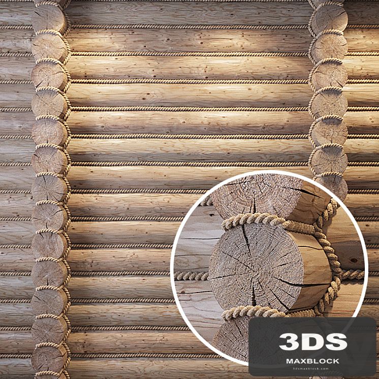 Logs with ropes