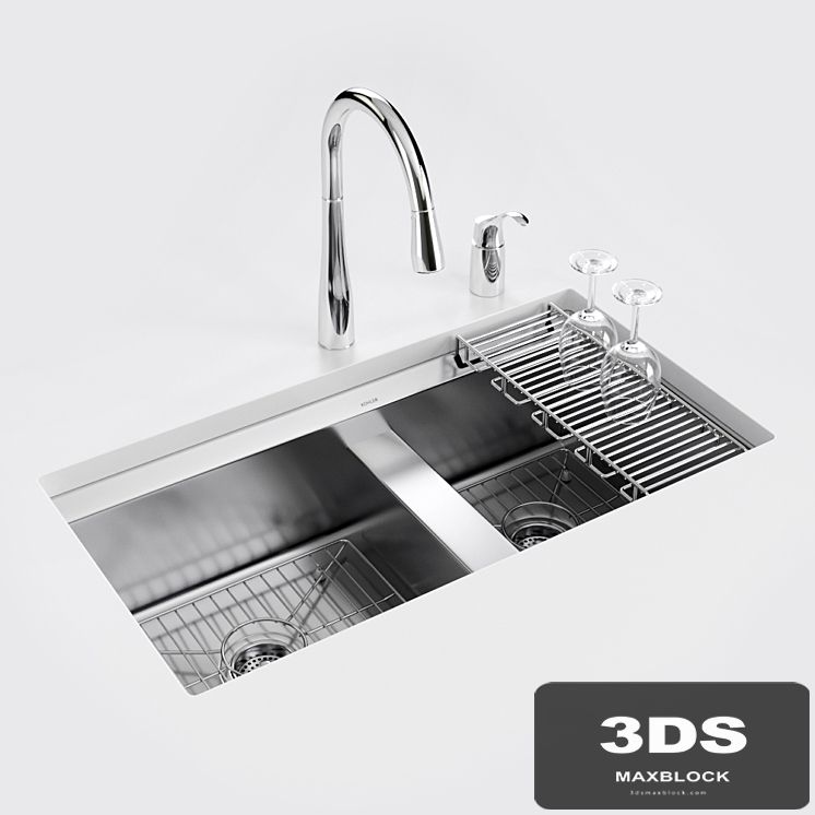 KOHLER "8 Degree" under-mount kitchen sink