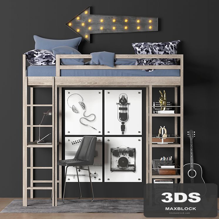 KIERAN STUDY LOFT BED