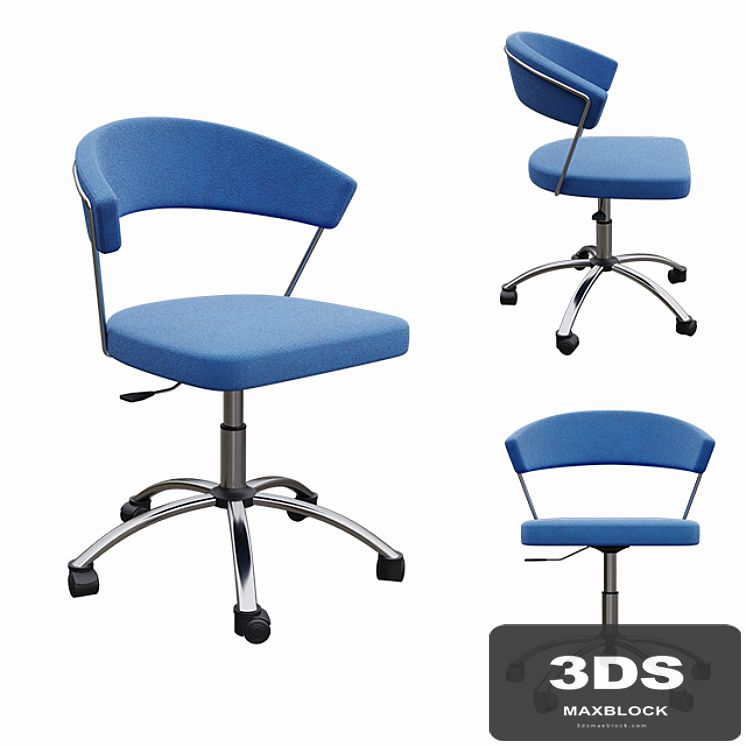Swivel chair with upholstered seat NEW YORK Connubia Calligaris