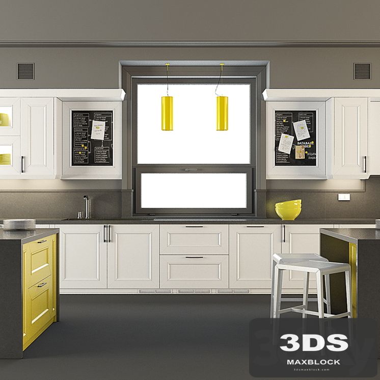Kitchen with island