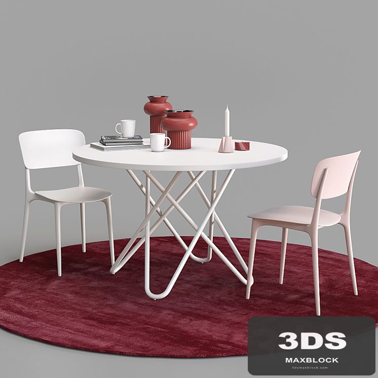 Calligaris Liberty chair and Stellar table set