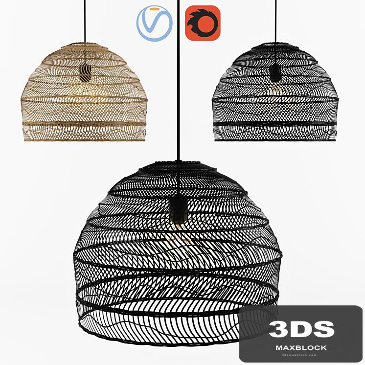 Wicker Hanging Lamp - HK living