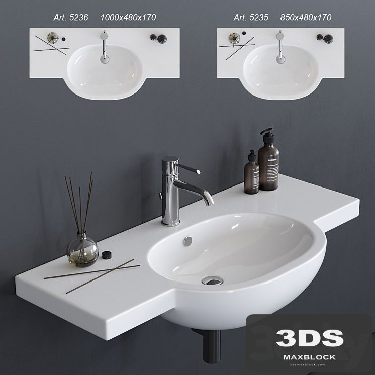 GALASSIA M2 Washbasin art. 5235 art. 5236