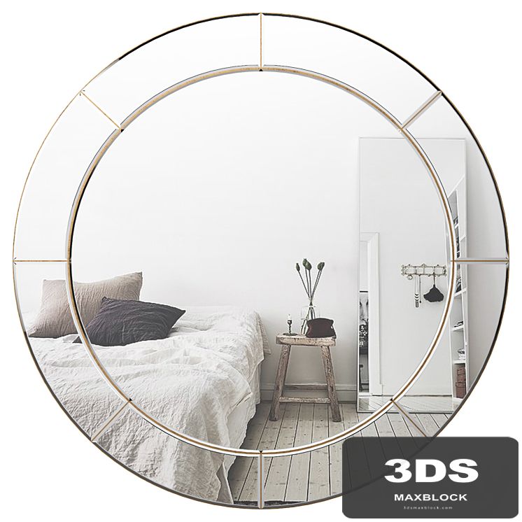 Large Round Wall Mirror BRYS3835