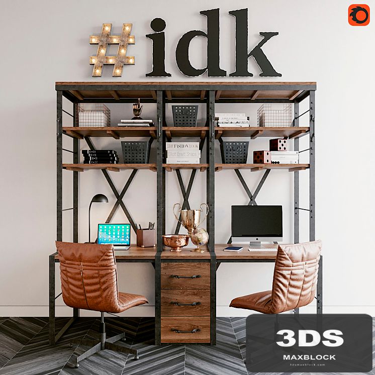 RH French Library Double Desk