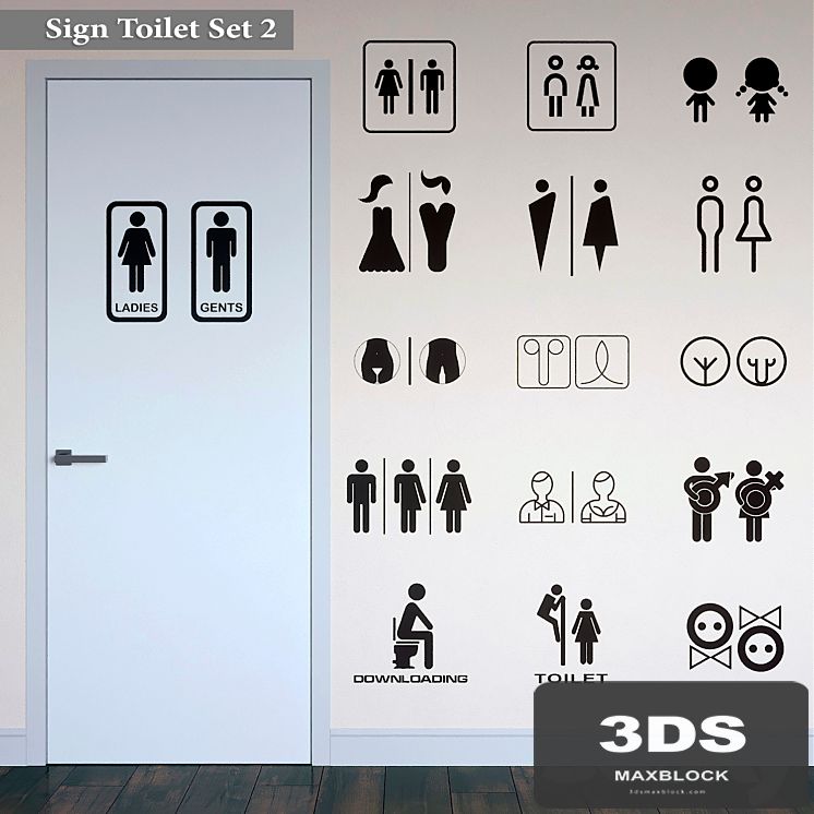 Sign Toilet Set 2