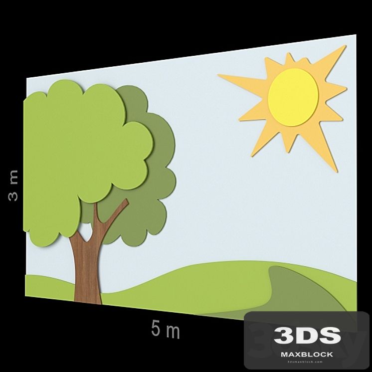 Decorative wall for the nursery 65.