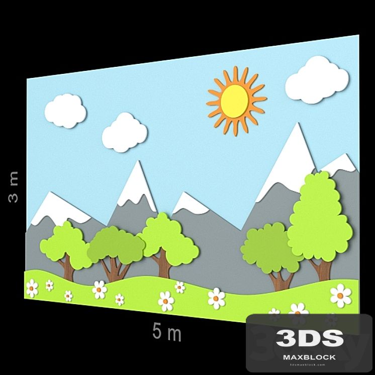 Decorative wall for the nursery 69.