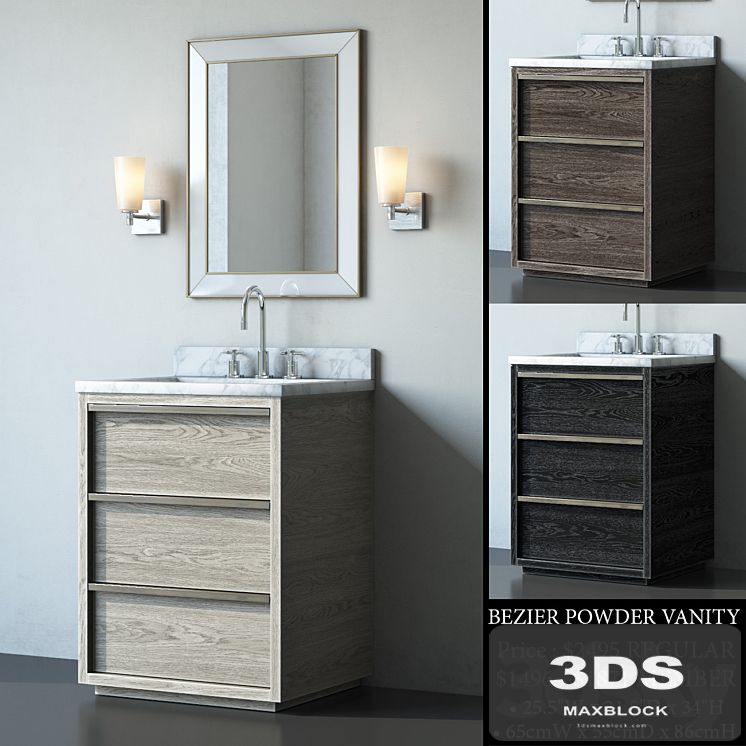 bezier powder vanity