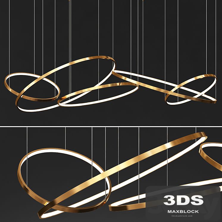 Gold Ring Chandelier 3
