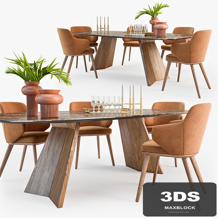 Calligaris Foyer armchair Icaro table set01