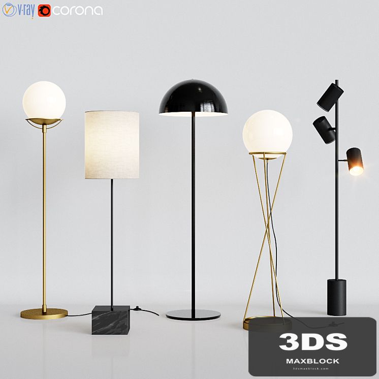 CB2 - 5 Floor Lamps Set 2
