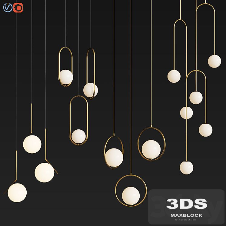 Four Hanging Light Set 04