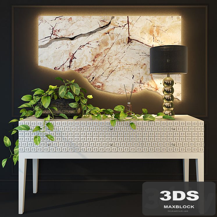 Curbstone / console Natural Chic. Bizzotto