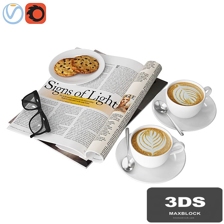 Coffee and magazine