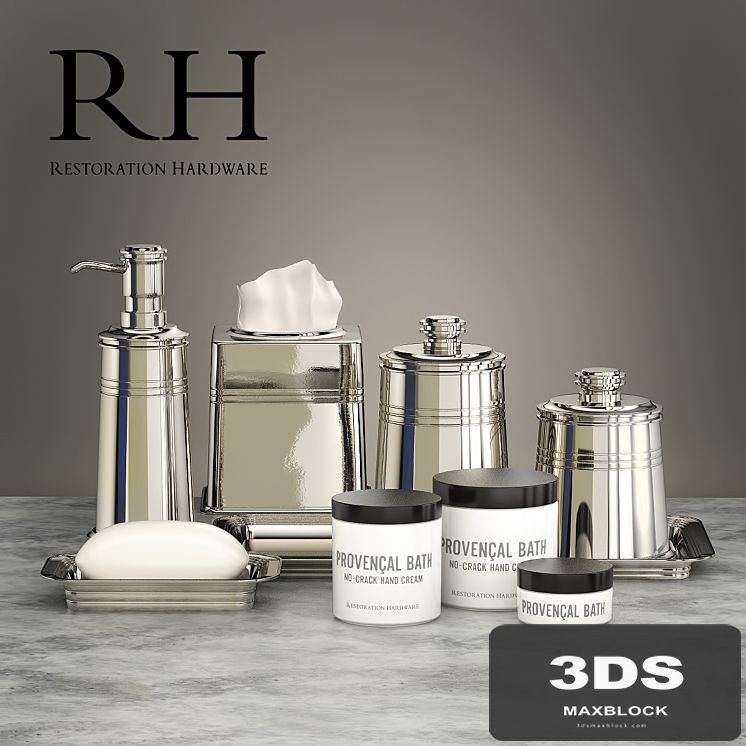 Set for bathrooms Restoration Hardware METAL APOTHECARY ACCESSORIES