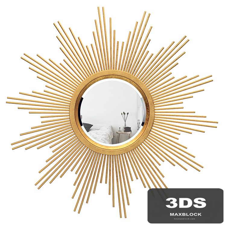 Glasser Metal Starburst Wall Mirror VARK7277