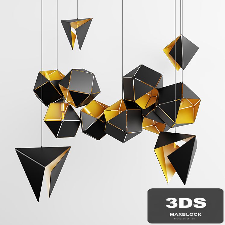 Welles Long Chandelier. Aarevalo STEALTH.