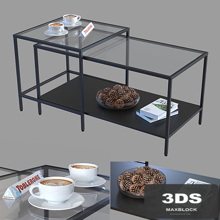 A set of tables IKEA Vitsё.