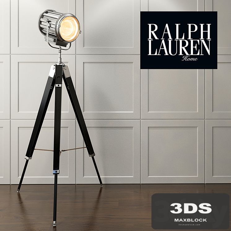floor lamp Ralph Lauren MONTAUK SEARCH LIGHT FLOOR LAMP IN EBONY