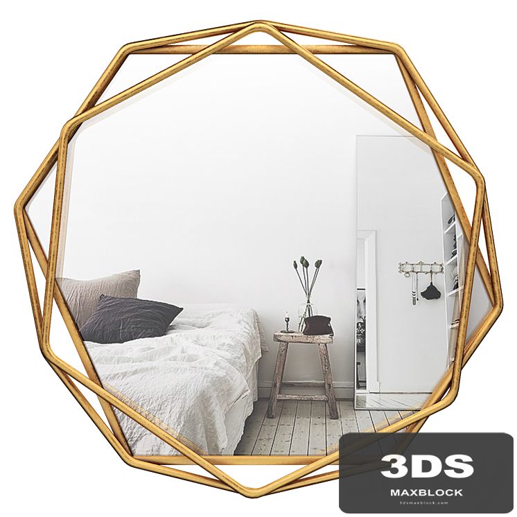 Dekalb Iron Hexagonal Wall Accent Mirror MCRW6197