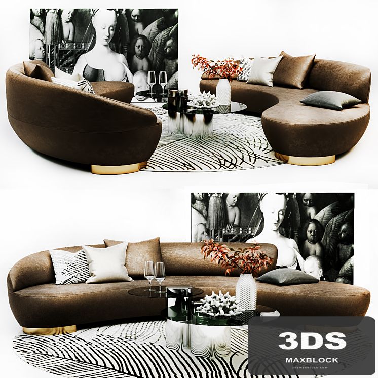 Vladimir KAGAN Free Form Curved Sofa