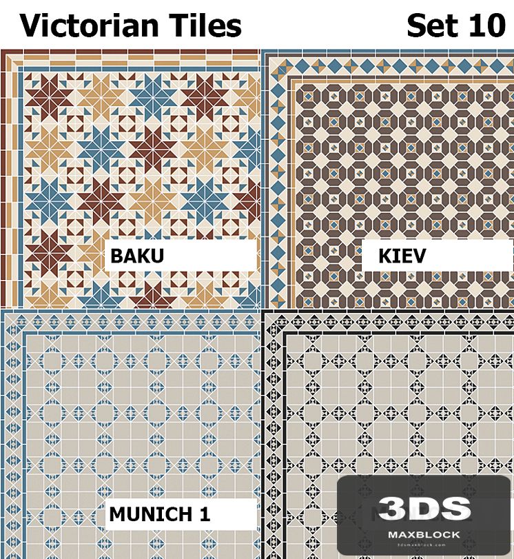 Topcer Victorian Tiles Set 10