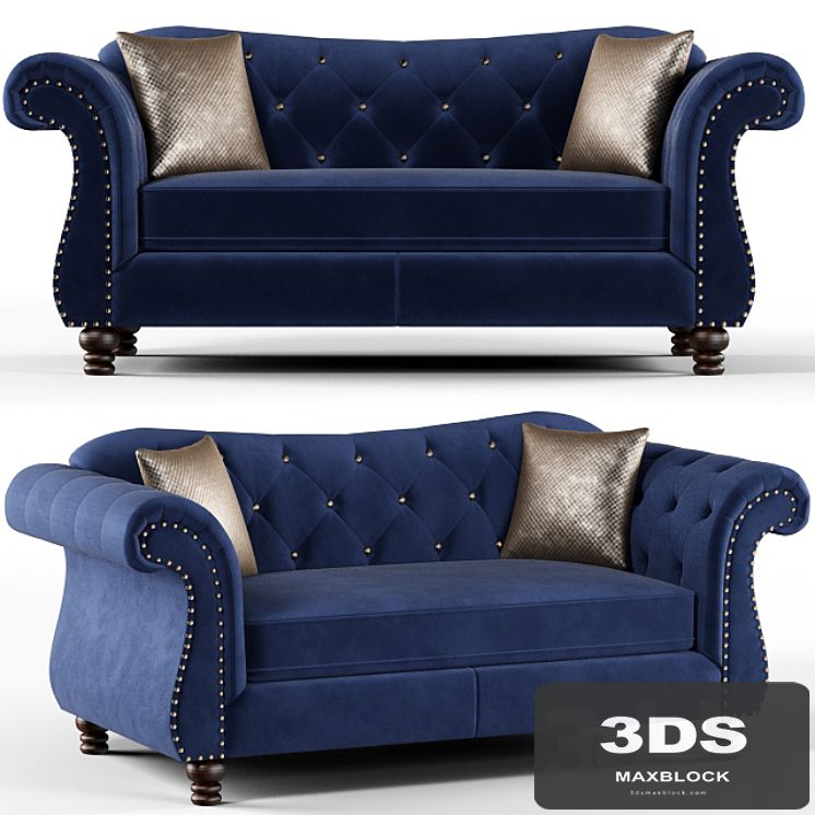 Furniture of America Sharon Tufted Fabric Loveseat