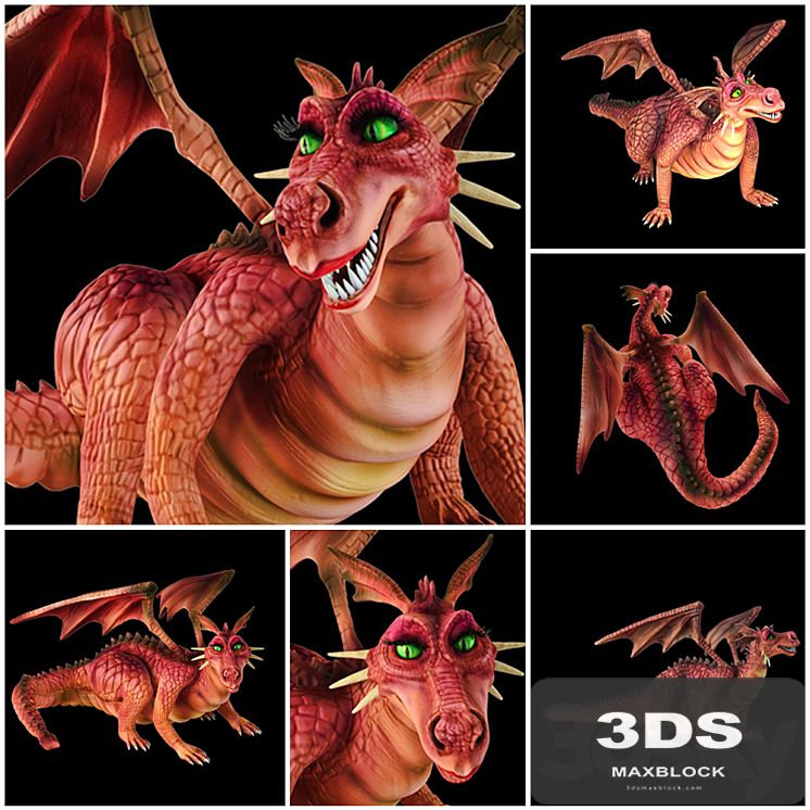 The dragon from the cartoon Shrek