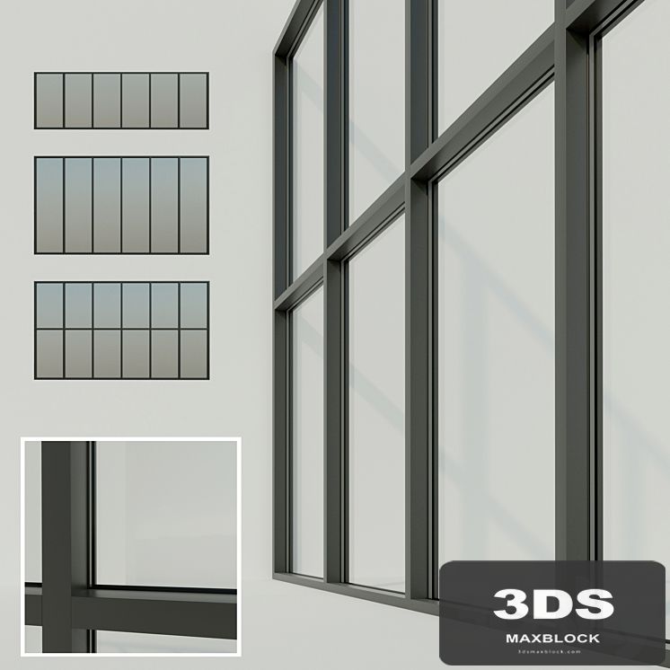 Panoramic glazing. Stained glass window