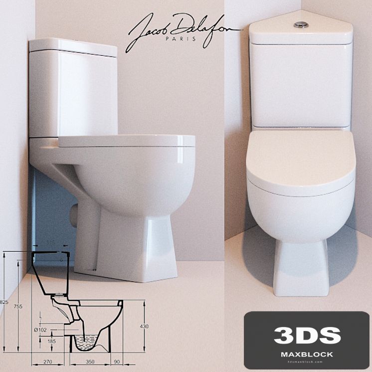 Toilet Jacob Delafon Odeon Up 18557K (E4702), E4741