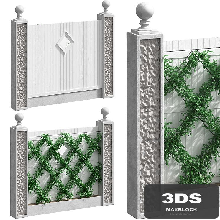 Fence with landscaping