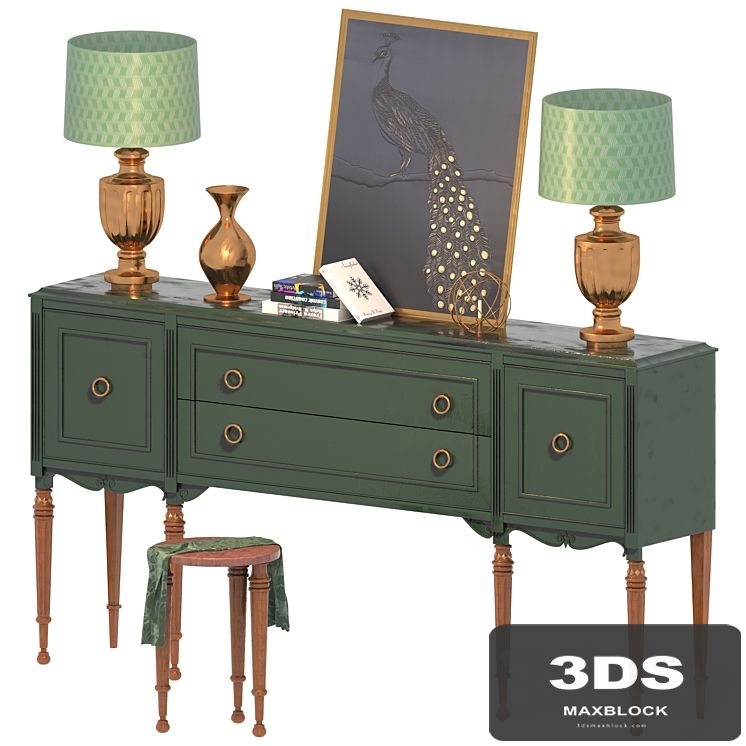 Chest of drawer with decorative set_Arian Model