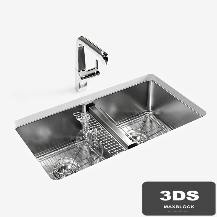KOHLER "Strive" under-mount double-equal kitchen sink