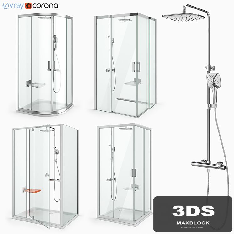 Set of shower cabins Ravak set 29