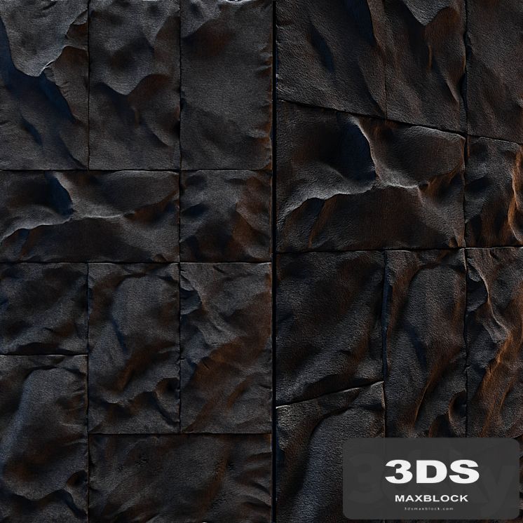 Black stone wall